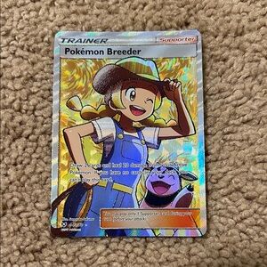 Pokemon Trainer Card - Yellow, Blue, Purple, Brown